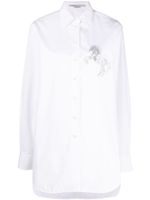 Stella McCartney chemise à ornements en cristal - Blanc - thumbnail