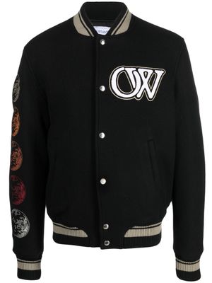 Off-White veste bomber à patch logo - Noir
