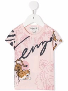 Kenzo Kids t-shirt à imprimé tigre - Rose