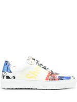 Vivienne Westwood mix-print leather sneakers - Blanc