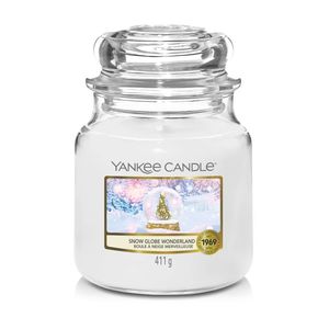 Yankee Candle Snow Globe Wonderland kaars Rond Cederhout, Eucalyptus, Munt Wit 1 stuk(s)