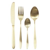 Bestekset Tableware Collection - 16 delig - goud - RVS - 4 personen