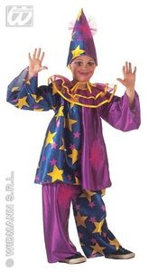 Clownspak kind met sterren
