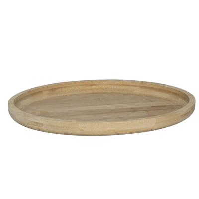 Serveer plateau - rond - dienblad - hout - D33 cm - lichtbruin