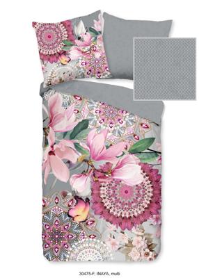 HIP Dekbedovertrek "mandala&apos;s en magnolia bloemen" - Multi - (135x200 cm) - Katoen Flanel