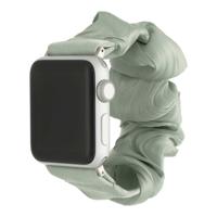 Apple Watch Nylon Scrunchie Band - Lichtgroen - 44, 45, 46 & 49mm - SM Apple Watch Nylon Scrunchie Band - Lichtgroen - 44, 45, 46 & 49mm - SM