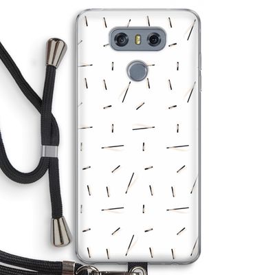 Hipster stripes: LG G6 Transparant Hoesje met koord