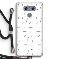 Hipster stripes: LG G6 Transparant Hoesje met koord