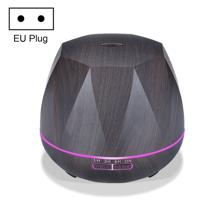 Diamond houtnerf afstandsbediening Ultrasone luchtbevochtiger aromatherapie machine met LED-verlichting capaciteit: 400mL EU-stekker (donker hout kl
