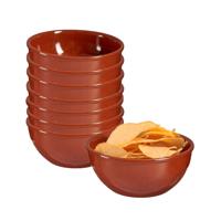 Soepkommen / serveer schaaltje - 8x - terracotta - D18 x 7 cm - aardewerk - Spaanse sfeer - 1000 ml Soepkommen / serveer schaaltje - 8x - terracotta - D18 x 7 cm - aardewerk - Spaanse sfeer - 1000 ml