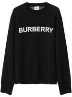 Burberry pull à logo en intarsia - Noir