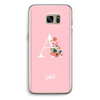 Pink Bouquet: Samsung Galaxy S7 Edge Transparant Hoesje - thumbnail