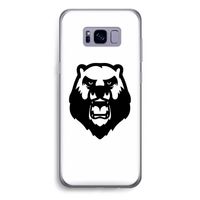 Angry Bear (white): Samsung Galaxy S8 Plus Transparant Hoesje