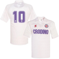 ABM - Fiorentina Retro Uitshirt 1988-1989 + Nummer 10
