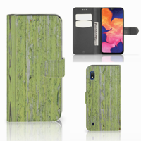 Samsung Galaxy A10 | Book Style Case | Green Wood