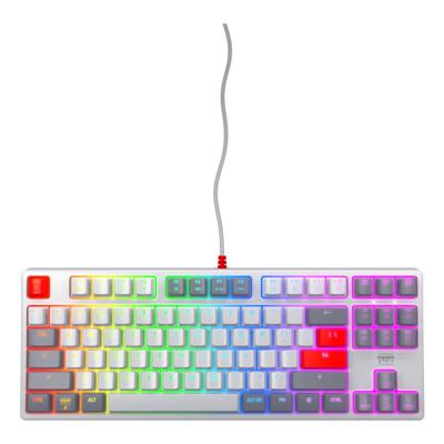 CHERRY K4V2 TKL toetsenbord Gamen USB QWERTY Amerikaans Engels Grijs, Licht Grijs, Rood