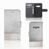 Samsung Galaxy Xcover 3 | Xcover 3 VE | Book Style Case | Wood Concrete