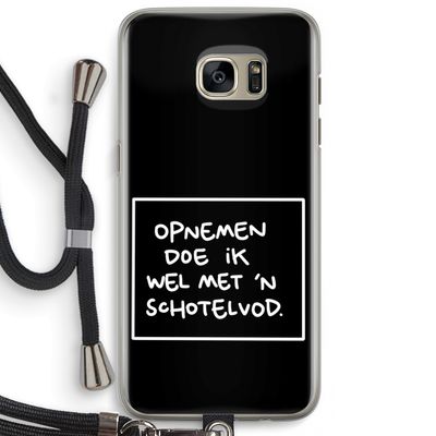 Schotelvod: Samsung Galaxy S7 Edge Transparant Hoesje met koord