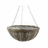 Hangmand Rotan Antiek Grijs Ø40cm