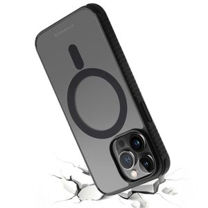 Vivanco Mag Solid Elite Backcover Apple iPhone 14 Pro Transparant, Zwart MagSafe compatible, Stootbestendig