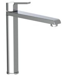 VITA ééngreepsmengkraan keuken met hoge uitloop, chroom elegante kraan met extra hoge uitloop en draaibereik 360° keramische schijven geluidsarme, verwisselbare 25 mm cartouche mousseur CASCAD