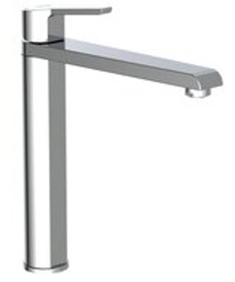 VITA ééngreepsmengkraan keuken met hoge uitloop, chroom elegante kraan met extra hoge uitloop en draaibereik 360° keramische schijven geluidsarme, verwisselbare 25 mm cartouche mousseur CASCAD