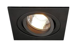 NEW TRIA 1 GU10 SQUARE zwart 1xGU10 klemveer
