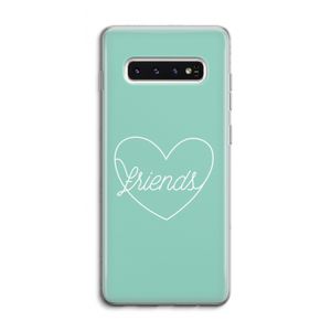 Friends heart pastel: Samsung Galaxy S10 4G Transparant Hoesje