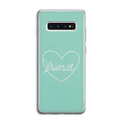 Friends heart pastel: Samsung Galaxy S10 4G Transparant Hoesje