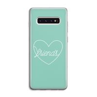 Friends heart pastel: Samsung Galaxy S10 4G Transparant Hoesje