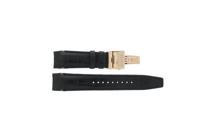Horlogeband Seiko 8X22-0AE0 / SSE105J1 / L0CK01AP9 Leder Zwart 22mm