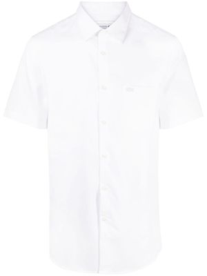 Lacoste chemise en coton à logo brodé - Blanc