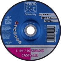 PFERD TOOLS 62217681 E 180-7 SG CAST+ALU Afbraamschijf gebogen Diameter 180 mm Boordiameter 22.23 mm Aluminium legering, Grijs/grauw sferoïdisch gietijzer,