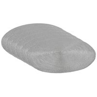 Set van 6x stuks ronde placemats metallic zilver look diameter 38 cm - Placemats - thumbnail