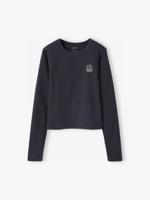 Cropped shirt met lange mouwen voor meisjes JONEN antraciet Cropped shirt met lange mouwen voor meisjes JONEN antraciet