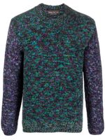 Del Carlo pull en maille intarsia à col rond - Bleu