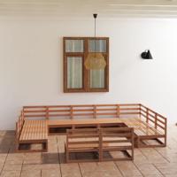 11-delige Loungeset massief grenenhout