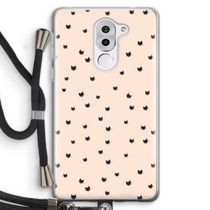 Kleine kattenkopjes: Honor 6X Transparant Hoesje met koord