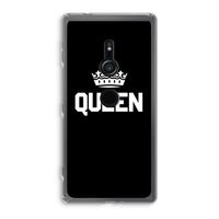 Queen zwart: Sony Xperia XZ2 Transparant Hoesje