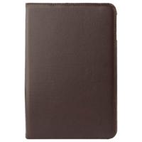 360 graden draaiend Litchi structuur lederen hoesje met houder voor Samsung Galaxy Tab 4 10.1 / SM-T530 (bruin)