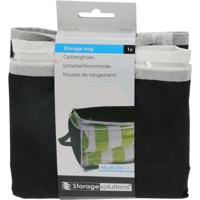 Storage Solutions Opbergtas/beschermhoes beddengoed/kleding - zwart - 45 x 30 x 20 cm   -