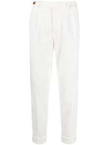 Brunello Cucinelli pantalon en velours côtelé à coupe droite - Blanc