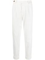 Brunello Cucinelli pantalon en velours côtelé à coupe droite - Blanc