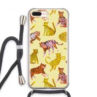 Cute Tigers and Leopards: iPhone 7 PLUS Transparant Hoesje met koord