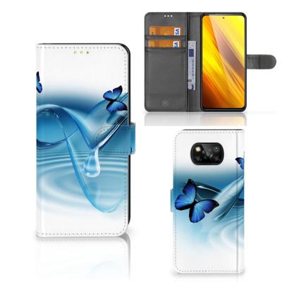 Xiaomi Poco X3 | Poco X3 Pro | Telefoonhoesje | Met pasjeshouder | Vlinders