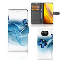 Xiaomi Poco X3 | Poco X3 Pro | Telefoonhoesje | Met pasjeshouder | Vlinders