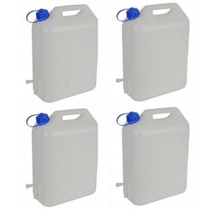 4x stuks jerrycans voor water met kraantje 10 liter