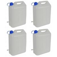 4x stuks jerrycans voor water met kraantje 10 liter