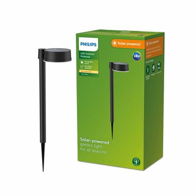 Tuinverlichting op zonne-energie Philips Vynce 1,5 W 11,2 x 14,2 x 54 cm Zwart Plastic Cirkelvormig (2700 K) (Warm wit) (1 Stuks