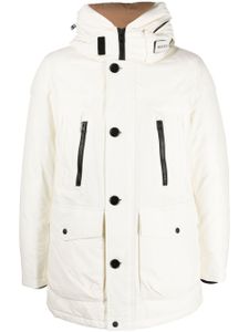 Woolrich manteau en duvet à capuche - Blanc